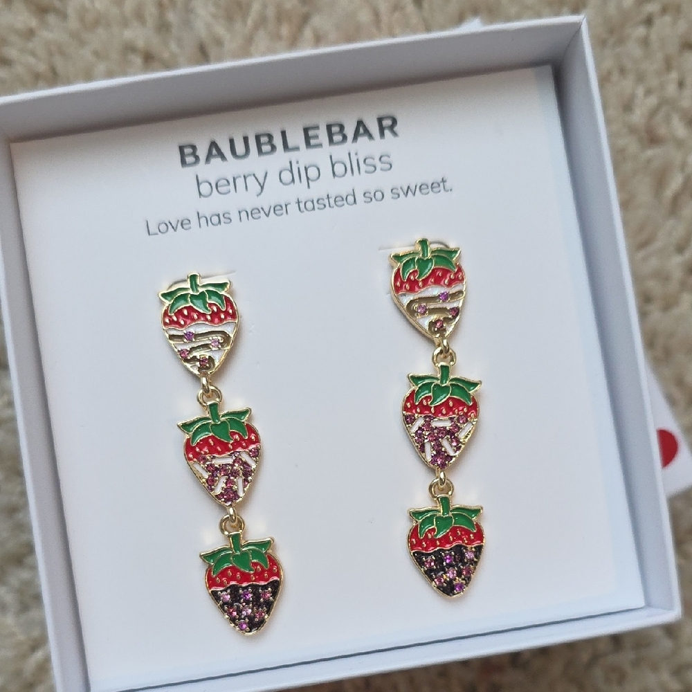 BaubleBar Strawberry Earrings